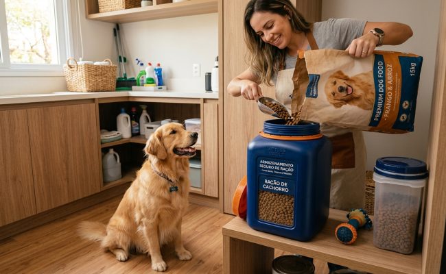 Como armazenar ração de cachorro com segurança